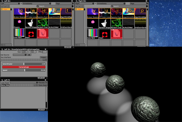 A screenshot of a Vuo composition running in VDMX