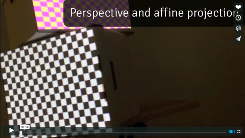 Screenshot of a projection mapping demo video