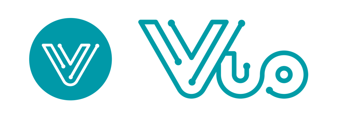 Vuo 2.0 app icon and wordmark