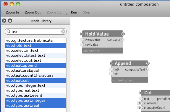 Screenshot demonstrating multiple node creation methods