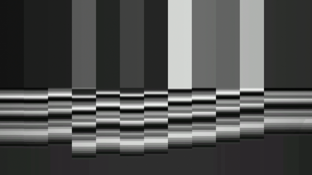 Grayscale vertical stripes terminated at the bottom by variable-length stacks of horizontal bars