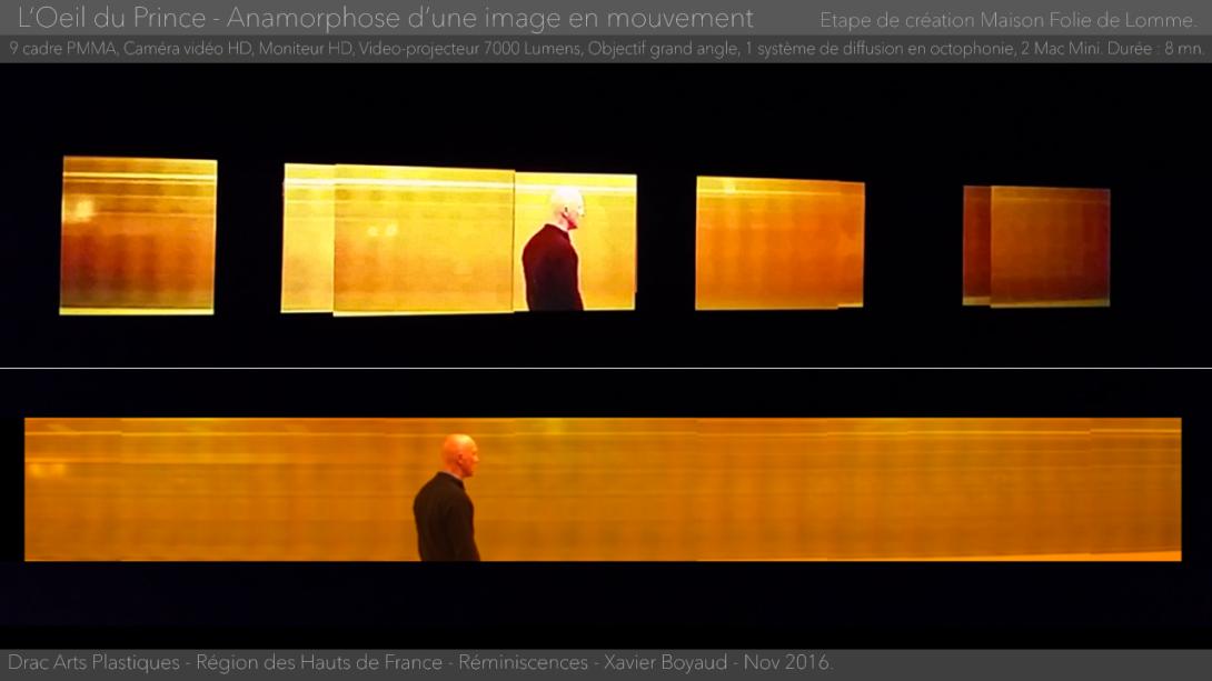 Photo of separate and combined images in the L'Oeil du Prince installation